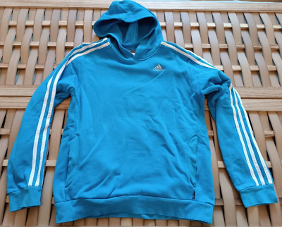 * Adidas hooded sweat shirt size 152 12 years excellent hoodie blue