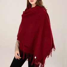 2023 new 100% genuine wool shawl scarf for women's winter warmth