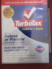 Intuit TurboTax Deluxe Premier for Tax Year 2007 CD, Federal + State