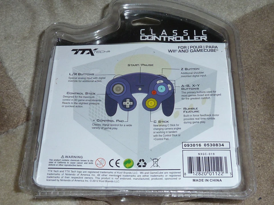 GAMECUBE CLASSIC CONTROLLER GAMEPAD GAME PAD BRAND NEW Purple Nintendo Wii Retro - Image 2 of 3