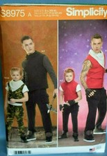 SIMPLICITY PATTERN 8975 VEST PANTS COSTUMES BOYS S M L MENS SIZES XS-XL UNCUT