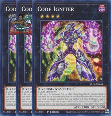 Yugioh! 3x Code Igniter ALIN-EN044 Common 1st Ed NM | eBay Yugioh! 3x Code Igniter ALIN-EN044 Common 1st Ed NM | eBay