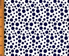 Polka Dot Fabric 100 Cotton By The Yard 60" Wide Purple White FA47