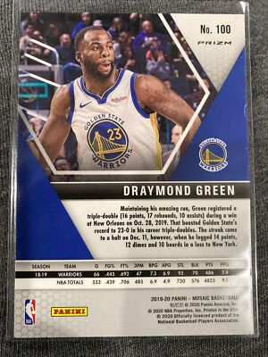 2019-20 Mosaic #100 SSP Case Hit Draymond Green Genesis Warriors  