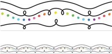 Teacher Created Resources Squiggles and Colorful Dots Die-Cut Border Trim 8324