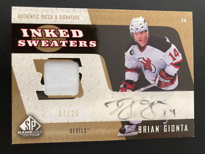 2006-07 SP Game Used Edition Inked Sweaters Patch Brian Gionta ed/25 (lesen)