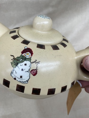 Snowman Chanelle's Cocoa Pot & Mug Bearware Pottery Works Tea Pot #654639 2004 - Picture 12 of 22