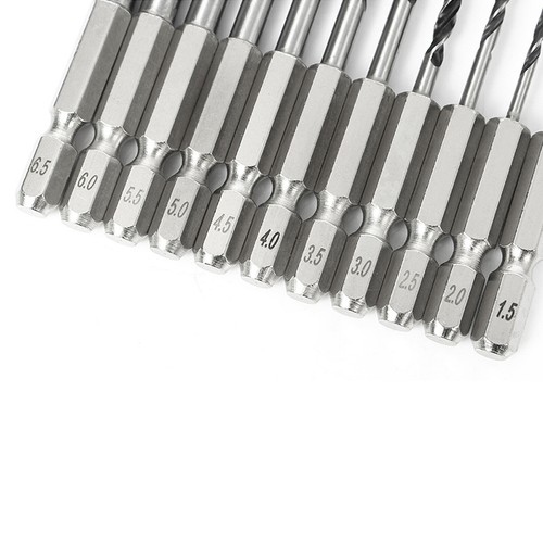 Brad Point Wood Drill Bit Set HSS Woodworking Hex Shank Twist Bits 1.5mm-10mm - Picture 11 of 30