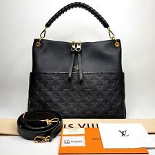 Louis+Vuitton+Easy+Pouch+On+Strap+Shoulder+Bag+Black+Leather+Monogram+Embossed+Empreinte  for sale online