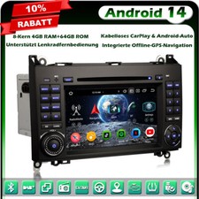 Android 14 Autoradio DVD CD Mercedes A/B Klasse W169 W245 Sprinter Viano Crafter