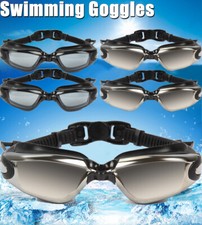 2PCS Men Women Swimming Goggles Mirror Clear Anti-UV Anti-Fog Swim Glasses Adult
