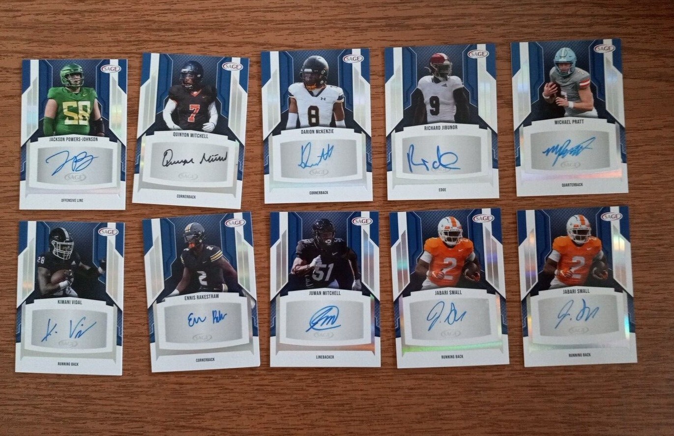 2024 Sage Football AUTOGRAPH Singles HIGH Series - Create Own AUTO Lot