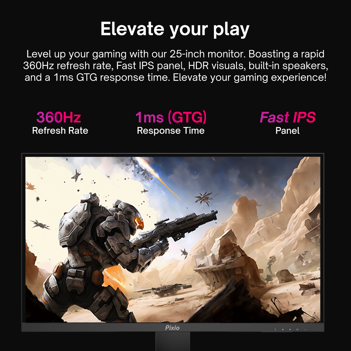 Pixio PX259 Prime S 25 inch 360Hz 1080p NANO IPS 1ms GTG Esports