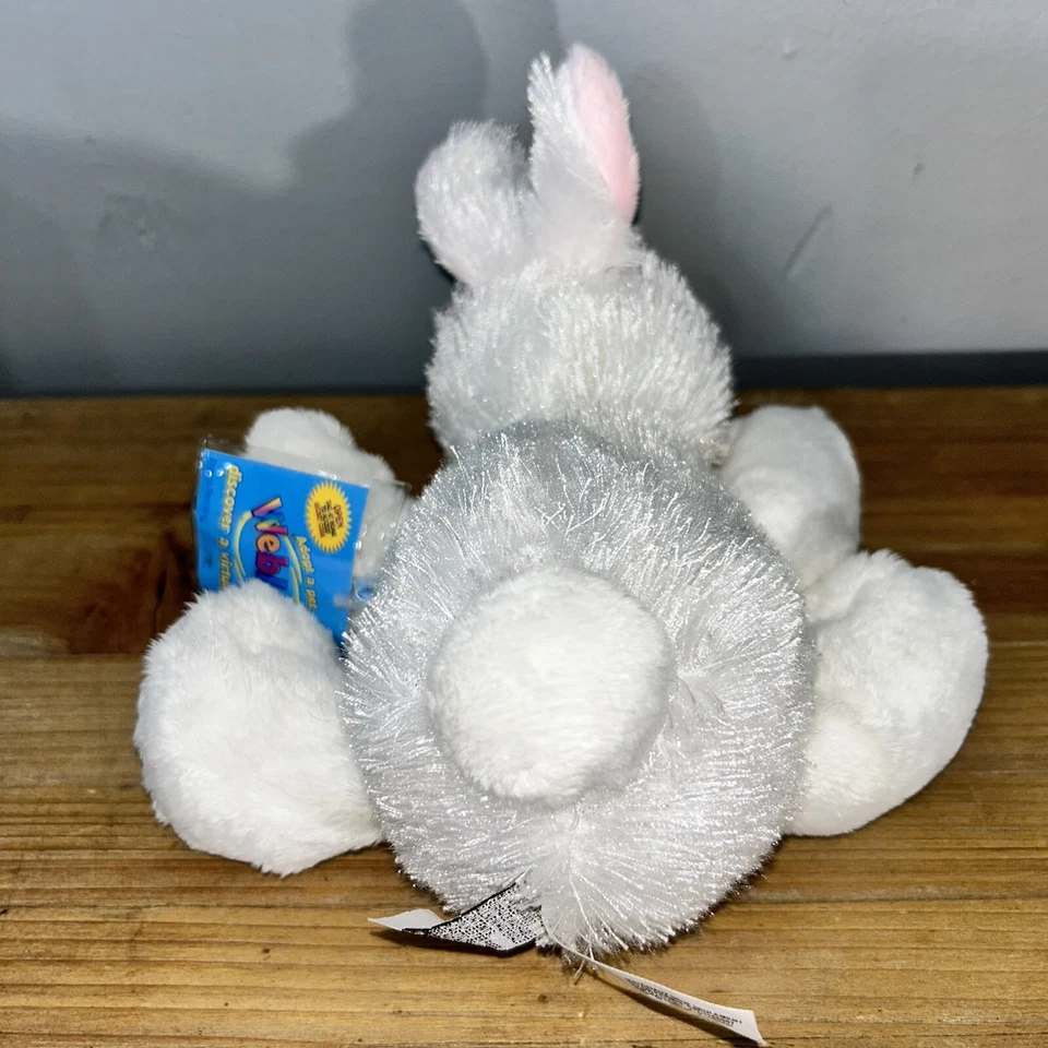 Webkinz Baby White Rabbit Plush Stuffed Animal Ganz Bunny With Code Easter - Image 4 of 4