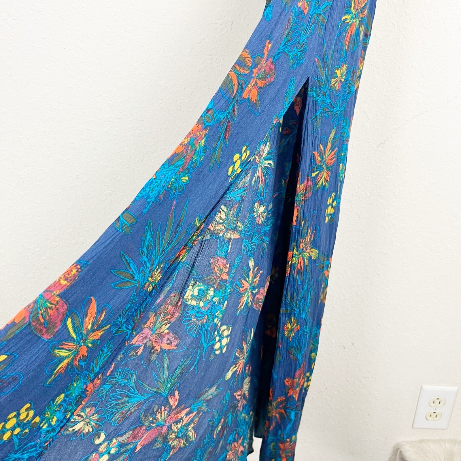 Free People One Step Ahead Maxi Dress Blue Size XS