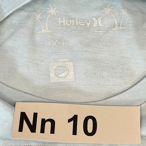 Camiseta informal Hurley para hombre azul aguamarina blanca manga corta logotipo grande gráfico XL - Imagen 6 de 6