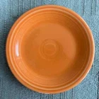 Fiesta  Salad Plate 7 1/4” Inch Lot of 2 Units one Orange one White Made in USA