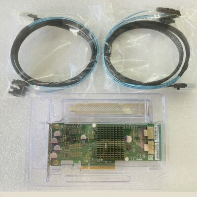 Supermicro AOC-S2308L-L8i (9207-8I) PCIe 6Gbps HBA P20 IT Mode + 8087 SATA cable