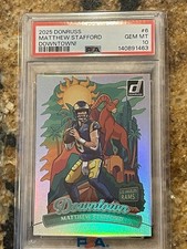 2025 PANINI DONRUSS #6 MATTHEW STAFFORD PSA 10 DOWNTOWN! CASE HIT SSP - NFL MVP!