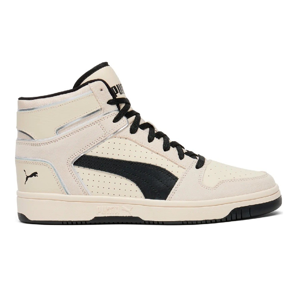 Mens Puma Rebound Layup Suede Piping Alpine Snow-Black-Silver 406347 01 11690₽