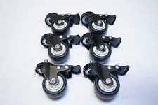 New Lot of 6 Castor Wheels W/ Brake 2inch, 3/8" Swivel Stem Caster Ships FREE