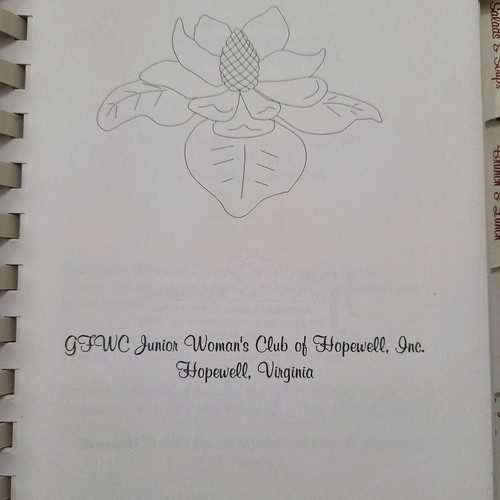 Virginia Traditions 1994 Community Spiral Bound Cookbook Hopewell Va Womens Club - Bild 3 von 7