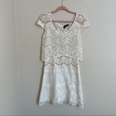 The Kooples  womens cream lace dress sz.38 (M 4-6) flawed grannycore whimsy goth