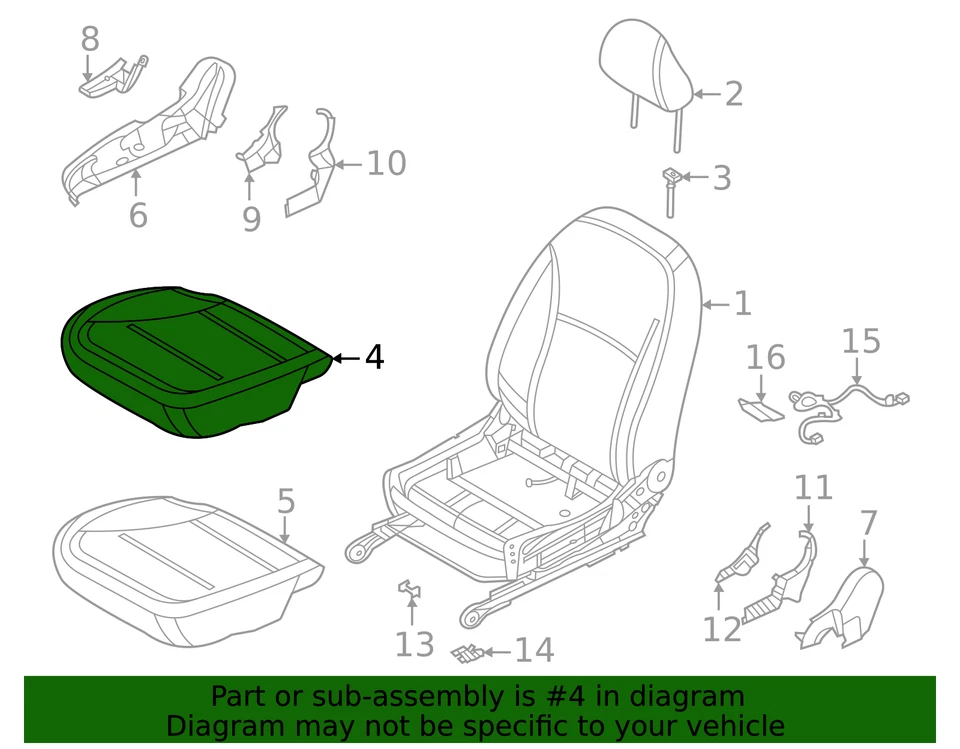 Funda Cojín Original Nissan Versa 2022-2023 87320-5EE1B Foto 2 de 2