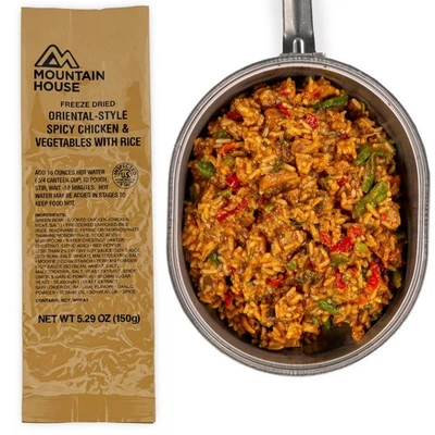Mountain House MCW Spicy Oriental Chicken LRP Long Range Patrol Freeze Dried