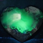Natural Rare Volcanic Agate Crystal Heart carving 4560G (UV reactive crystal) — photo 3