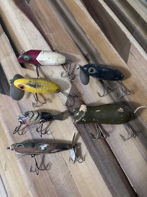 Jitterbug Topwater Hard Plastic Fishing Lures Lot of 6 for Freshwater
