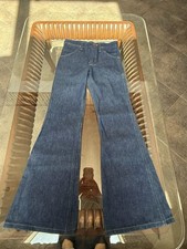 Vintage 70s Wrangler No-Fault Women  s Bell Bottom Jeans USA Student 25x30