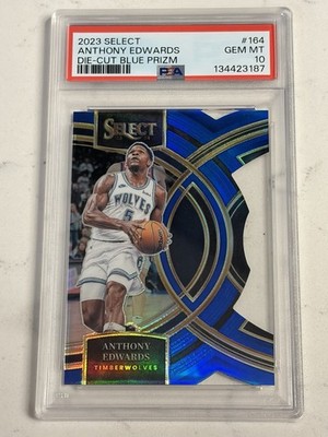 2023 Select Premier Die Cut Blue Prizm #146 Anthony Edwards SP /249 - PSA 10 GEM