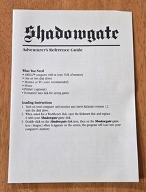 Shadowgate Mindscape Icon  Amiga PC Big Box Game Complete CIB Book Binder 1987