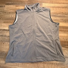 Daniel Cremieux Performance Vest Mens X-Large Gray Full Zip Stretch Golf