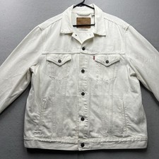 Levis Premium Men’s Denim Trucker Jacket Cream/Off White Farmer XL