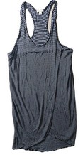 Gap Tulip Shape Racerback Dress Navy Striped Viscose Women M Medium Sundress
