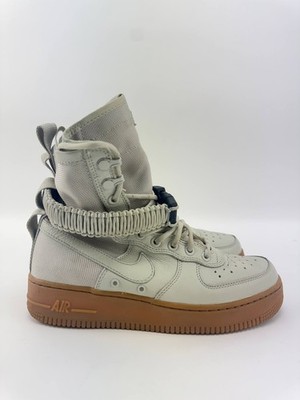 Size 8.5 - Nike SF Air Force 1 High Tops Light Bone Gum Soles Womens 857872-004