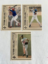(3) 1999 UP DECK TEXTBOOK OF EXCELLENCE-J.GONZALEZ#T-28-S.SOSA#T-10-K.BROWN#T-13