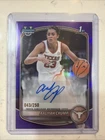 2025-26 Bowman Chrome U Auto Aaliyah Crump True Purple Refractor /250 Texas Duke
