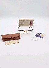 Vintage 1950s CAT EYE GLASSES FRAMES U/Z 5 1/2 Made in USA Black