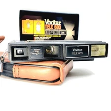 Vtg Vivitar Tele 603 Point ‘n Shoot 110 Film Pocket Camera Kit with Case & Box