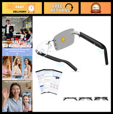 Smart Bluetooth Glasses with AI Translation, 115 Languages, Photochromic Lens, U