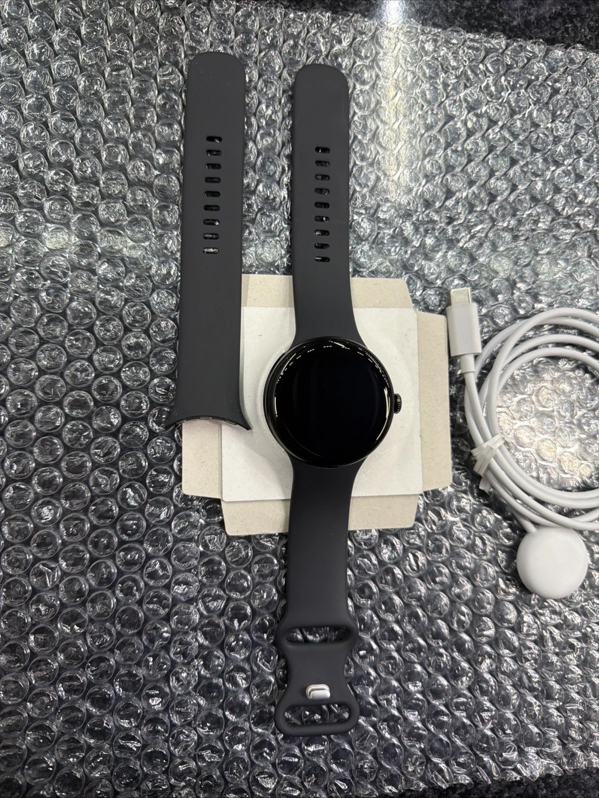Google Pixel Watch 3 45mm WiFi GPS Obsidian Matte Black GA05785-US 3rd Gen