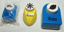 3 Family Treasures Paper Punches – Leaf, Flower and a  *RARE* New VW Car Shapes 