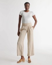 100 European Linen Wide Leg Pant