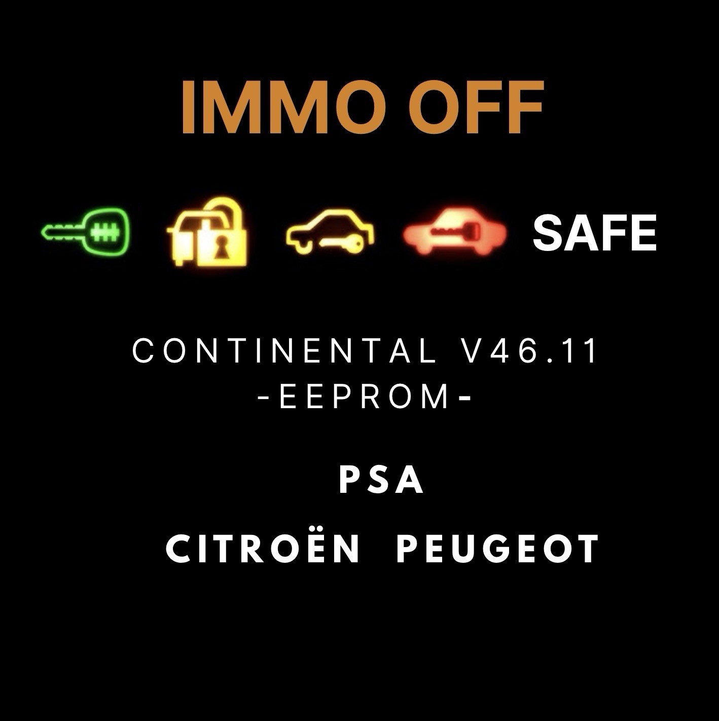 Fichier IMMO OFF PSA Continental V46.11 cartographie EEPROM injection