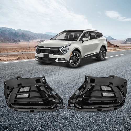 For 2023-2024 Kia Sportage LX EX SX LED Fog Lights DRL Fog Lamps w/Bezels Trims