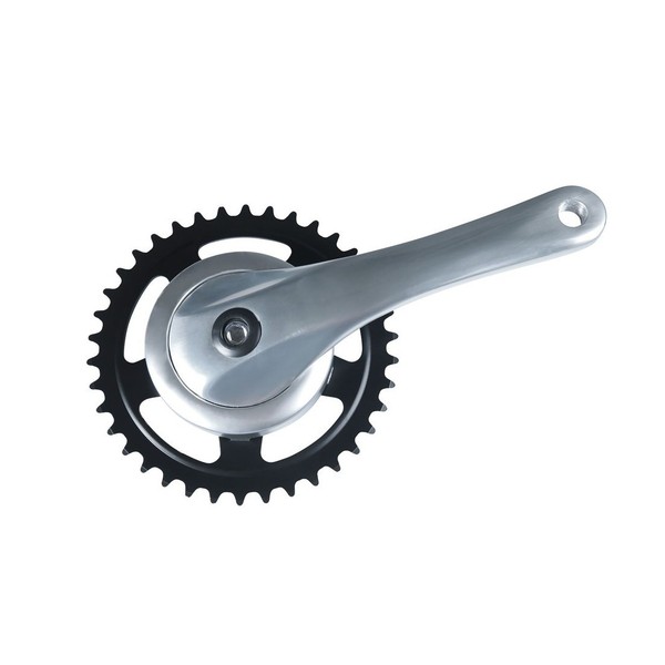 Kettenradgarnitur Alu Rock 170Mm,44 Z. 4-Kant Mit Abdeckscheibe, Silber (1 Set)-image