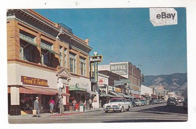c1960 SAN LUIS OBISPO CALIFORNIA DOWNTOWN OLD CARS HOTEL CAFE VINTAG POSTCARD CA